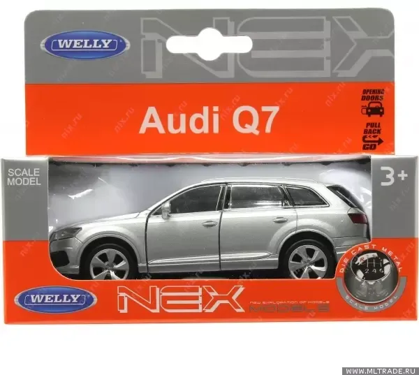 Машинка WELLY 1:38 Audi Q7, пруж. мех., цвет в асс.