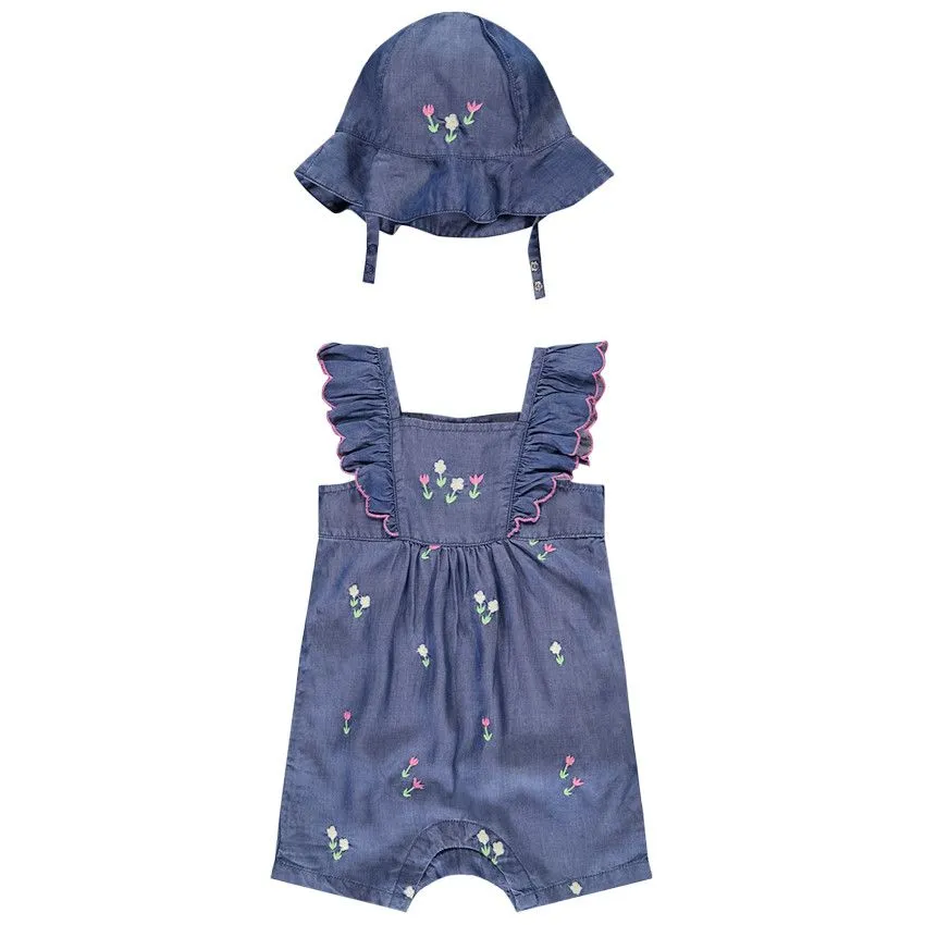 Набор из 2х вещей (комбинезон, панама)