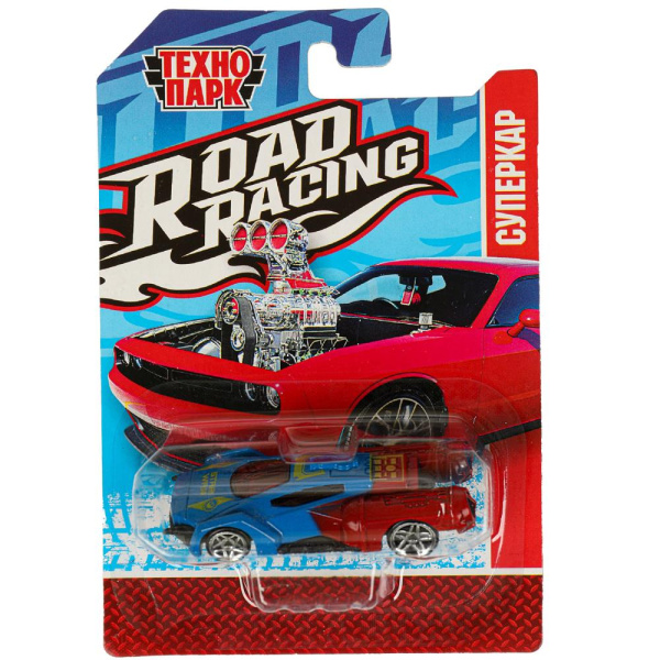 Машина металл ROAD RACING СУПЕРКАР 7 см, в ассорт, блист. Технопарк в кор.2*288шт