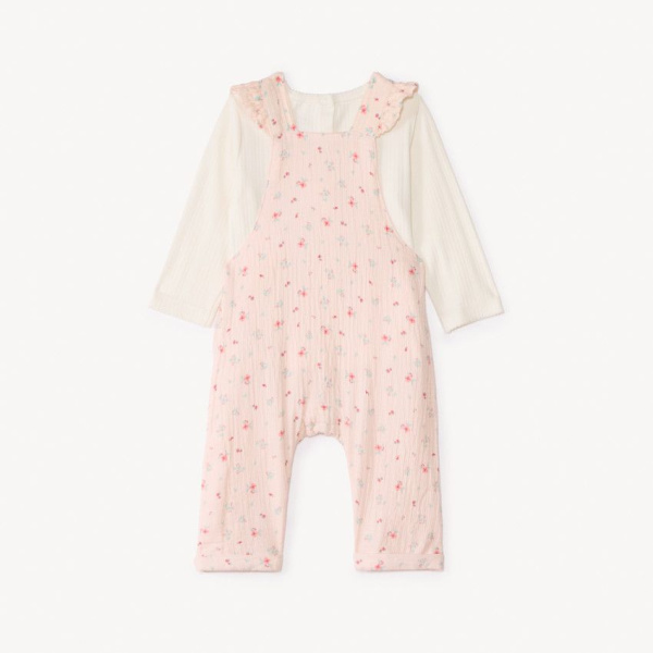 Набор из 2х вещей (футболка д/р, комбинезон)