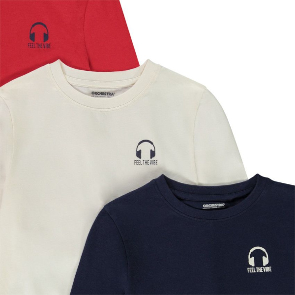 Набор из 3х футболок д/р ORCHESTRA для мальчиков