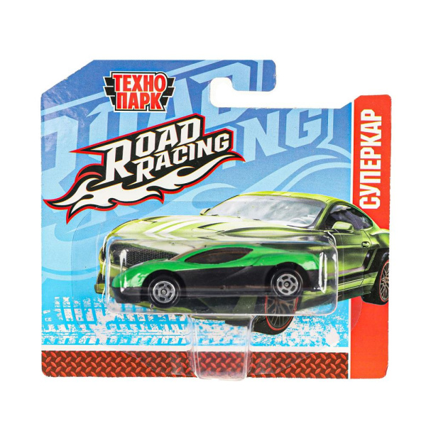 Машина металл ROAD RACING 7,5 см, в ассорт, блист. Технопарк в кор.2*480шт