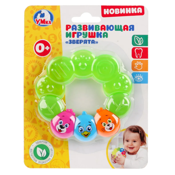 Развивающая игрушка зверята на блист. Умка в кор.3*24шт