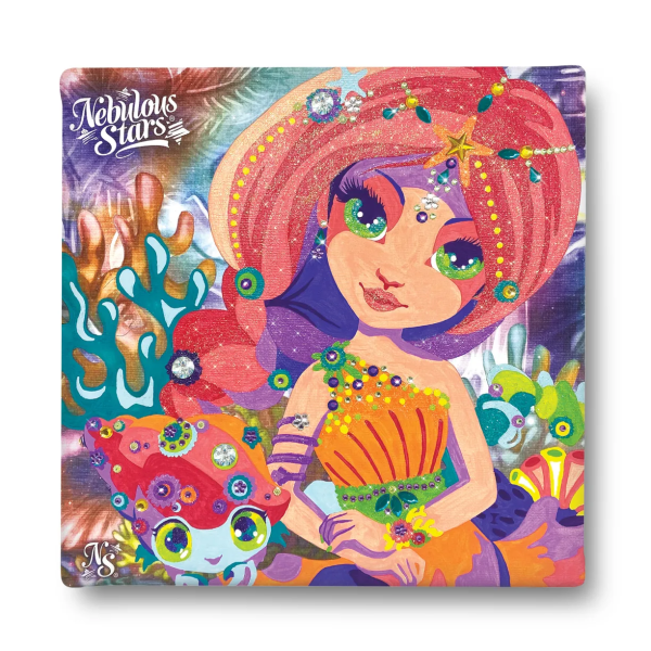 Серия Coralia: Набор для рисования по номерам (холст, краски, стразы для декорирования)