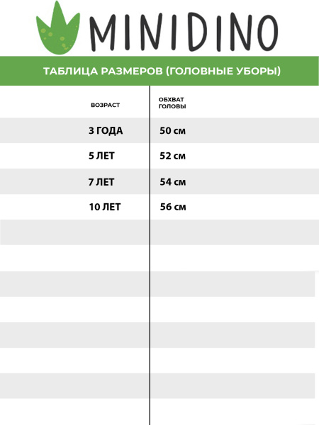 Шапка MINIDINO для мальчиков