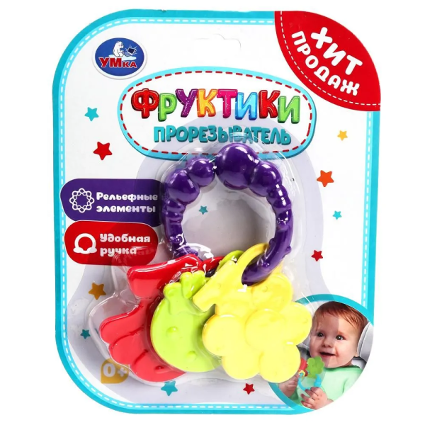 Прорезыватель фруктики на блист. Умка в кор.2*144шт