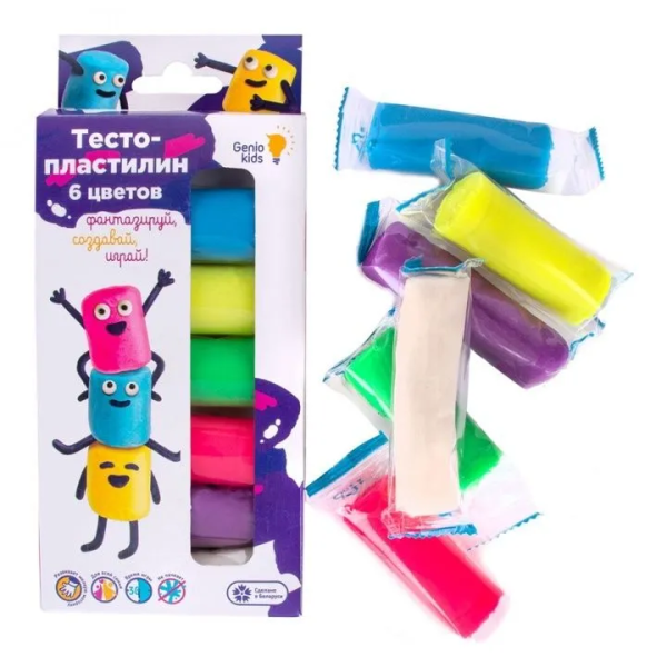 Набор для детской лепки «Тесто-пластилин 6 цветов»