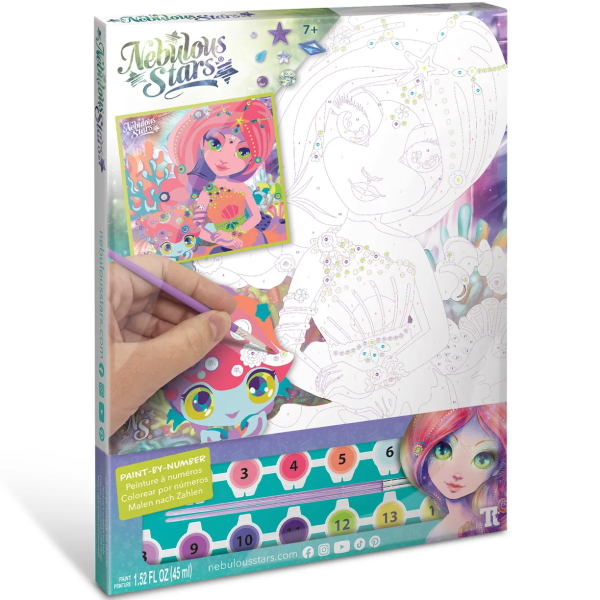 Серия Coralia: Набор для рисования по номерам (холст, краски, стразы для декорирования)