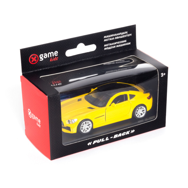 Металлическая машинка, X-Game Kids, 43500Y, 1:32, 12.5 см, Жёлтый