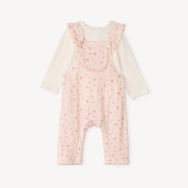 Набор из 2х вещей (футболка д/р, комбинезон)