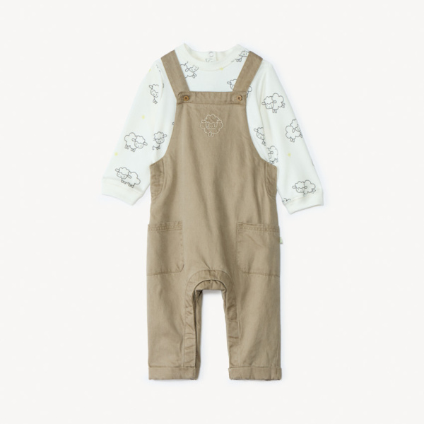 Набор из 2х вещей (футболка д/р, комбинезон)