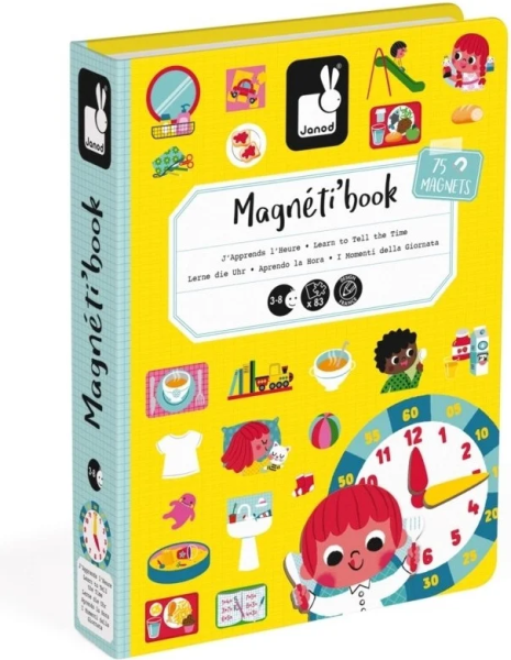 Магнитная книга Janod Учимся называть время J02724