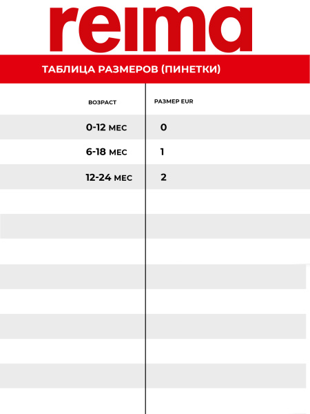 Пинетки Рейма для новорождённых
