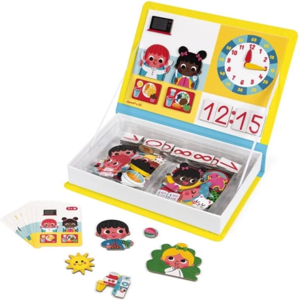 Магнитная книга Janod Учимся называть время J02724